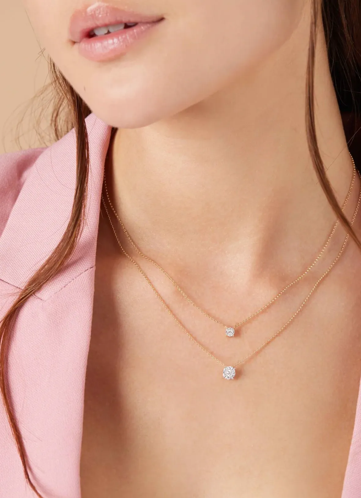 Diamond Point Diamanten Colliers|Fijne Colliers<Gouden collier, 0.09 ct diamant, Enchanted