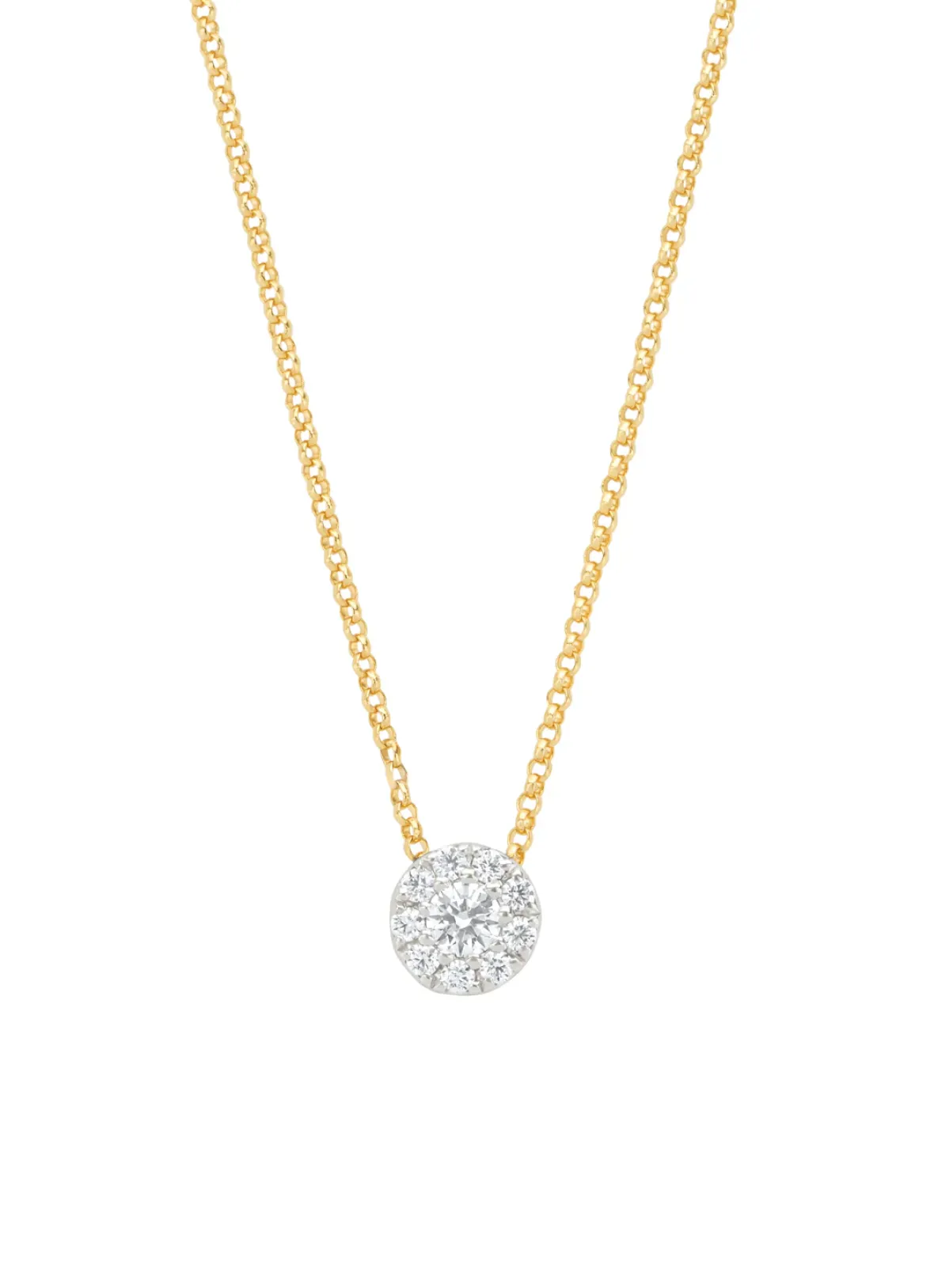 Diamond Point Diamanten Colliers<Gouden collier, 0.21 ct diamant, Hearts & Arrows