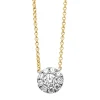 Diamond Point Diamanten Colliers<Gouden collier, 0.43 ct diamant, Hearts & Arrows
