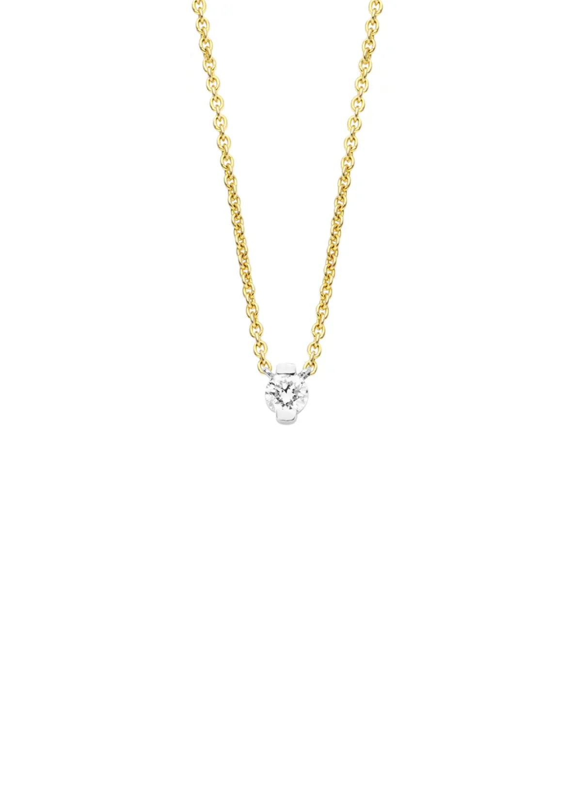 Diamond Point Diamanten Colliers|Fijne Colliers<Gouden collier, 0.15 ct diamant, Starlight