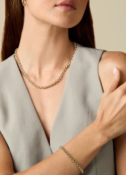 Diamond Point Schakel Colliers<Gouden collier Timeless Treasures 45 cm