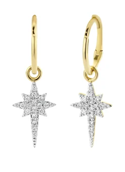 Diamond Point Diamanten Oorsieraden|Oorhangers<Gouden oorsieraden, 0.14 ct diamant, Cosmic