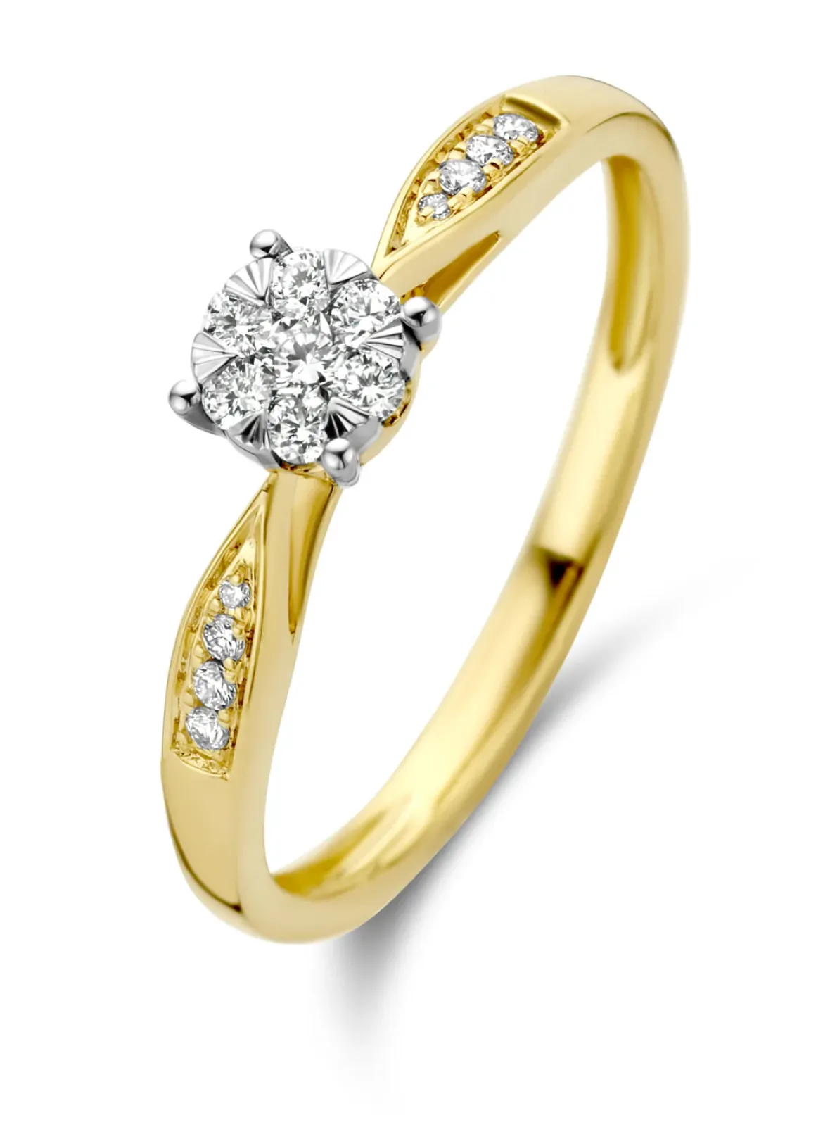 Diamond Point Diamanten Ringen|Verlovingsringen<Gouden ring, 0.20 ct diamant, Enchanted