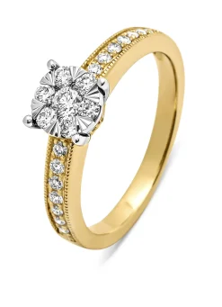 Diamond Point Diamanten Ringen|Verlovingsringen<Gouden ring, 0.40 ct diamant, Enchanted