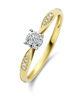 Diamond Point Diamanten Ringen|Verlovingsringen<Gouden ring, 0.15 ct diamant, Enchanted