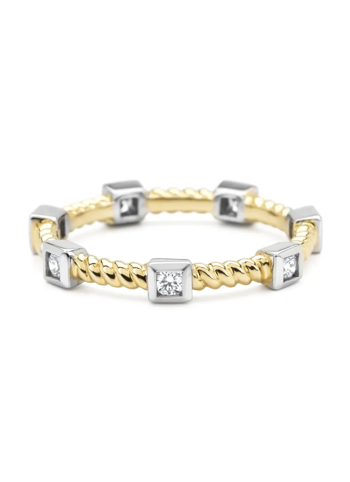 Diamond Point Diamanten Ringen|Aanschuifringen<Gouden ring, 0.02 ct diamant, Ensemble