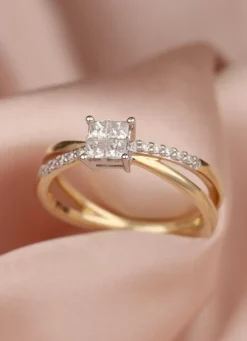 Diamond Point Diamanten Ringen|Verlovingsringen<Gouden ring, 0.31 ct diamant, Fourever
