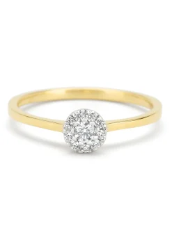 Diamond Point Diamanten Ringen|Verlovingsringen<Gouden ring, 0.20 ct diamant, Hearts & Arrows