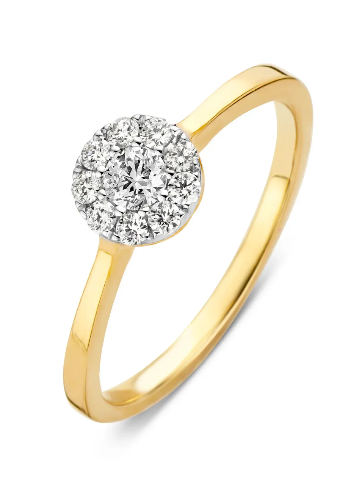 Diamond Point Diamanten Ringen|Verlovingsringen<Gouden ring, 0.30 ct diamant, Hearts & Arrows