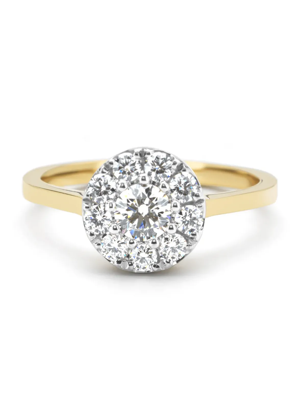 Diamond Point Diamanten Ringen<Gouden ring, 0.65 ct diamant, Hearts & Arrows