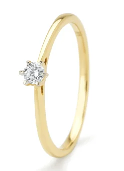 Diamond Point Diamanten Ringen|Fijne Ringen<Gouden ring, 0.10 ct diamant, Starlight