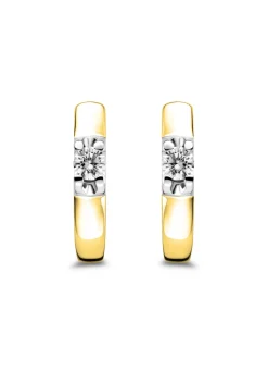 Diamond Point Solitair C|Groeibriljant Oorsieraden<Gouden solitair oorstekers, 0.16 ct diamant, Groeibriljant