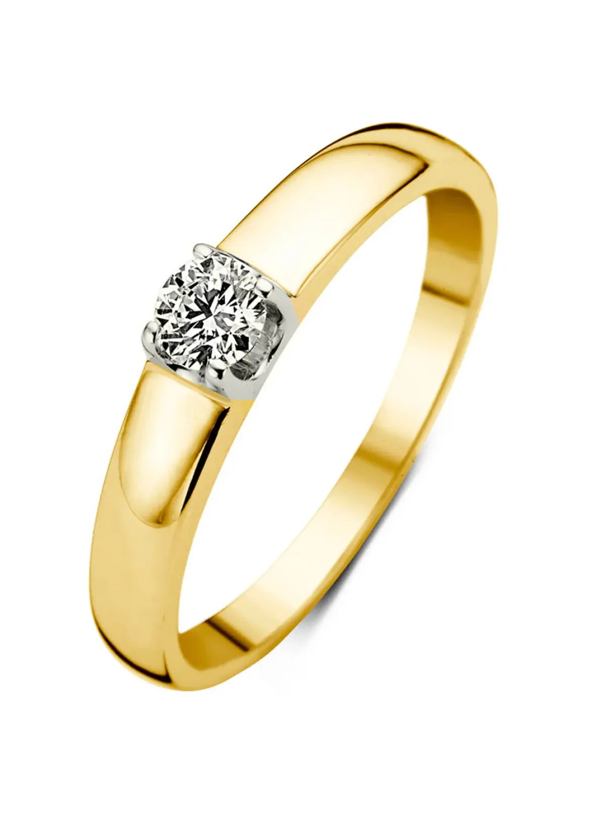 Diamond Point Solitair C|Groeibriljant Ringen<Gouden solitairring, 0.25 ct diamant, Groeibriljant