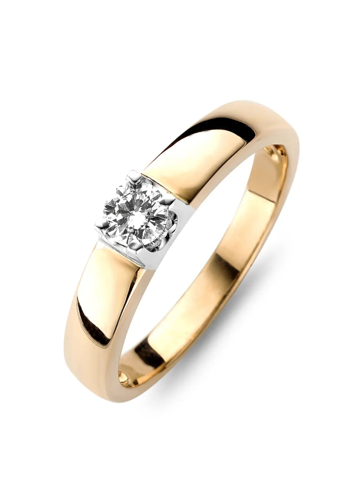 Diamond Point Solitair C|Groeibriljant Ringen<Gouden solitairring, 0.34 ct diamant, Groeibriljant