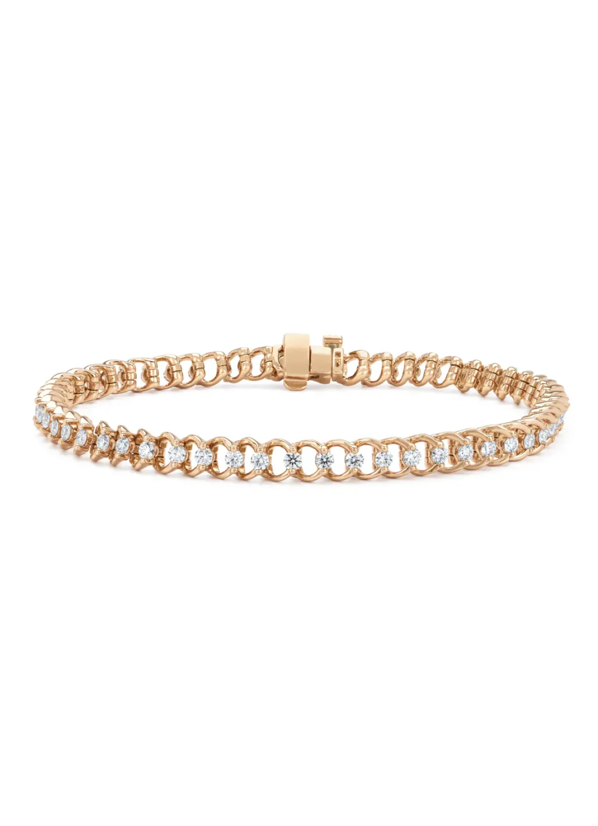 Diamond Point Roségouden Armbanden|Diamanten Armbanden<Roségouden armband, 1.81 ct diamant, Hearts & Arrows