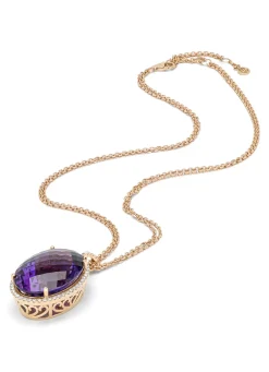 Diamond Point Roségouden Colliers|Colliers Met Kleurstenen<Roségouden collier, 39,25 ct amethist, Gallery