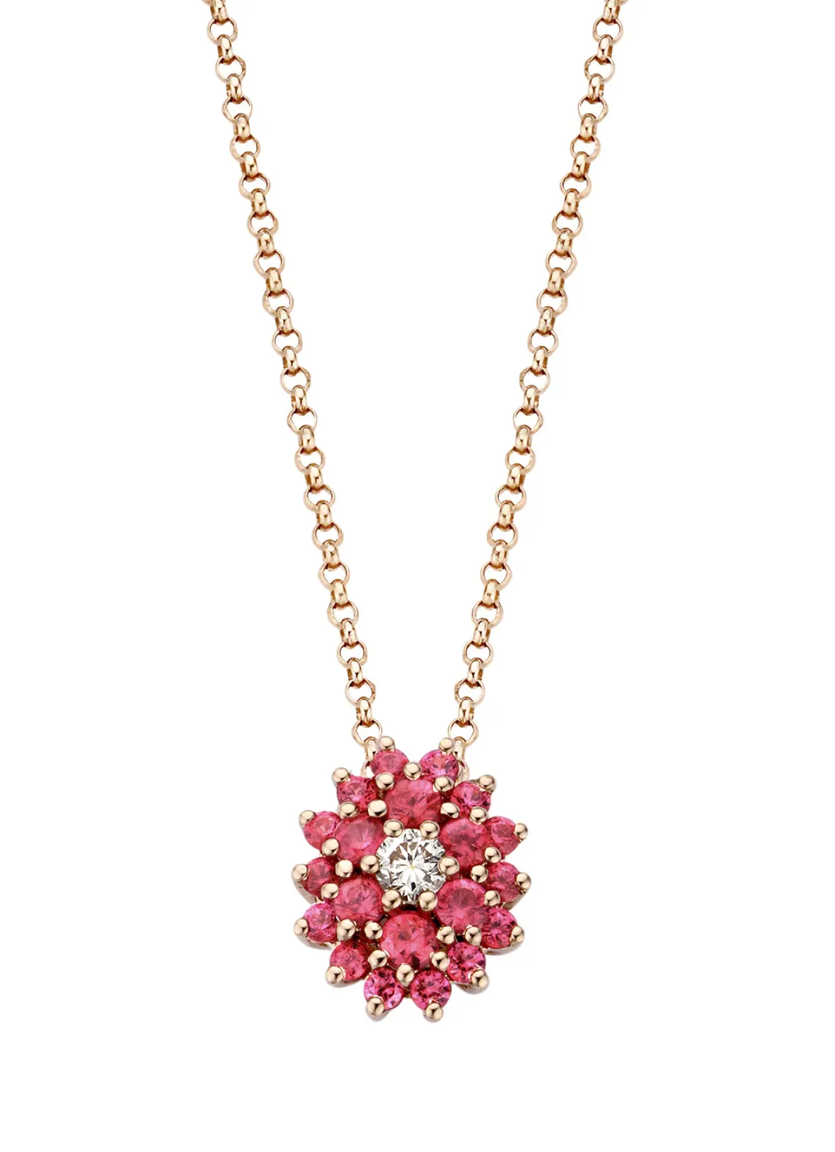 Diamond Point Losse Hangers|Roségouden Bruidssieraden<Roségouden hanger, 0.04 ct diamant, Majestic