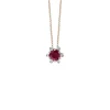 Diamond Point Losse Hangers|Roségouden Bruidssieraden<Roségouden hanger, 0.44 ct robijn, Empress