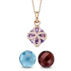 Diamond Point Roségouden Colliers|Colliers Met Kleurstenen<Roségouden hanger met collier, 5.85 ct granaat, Varié