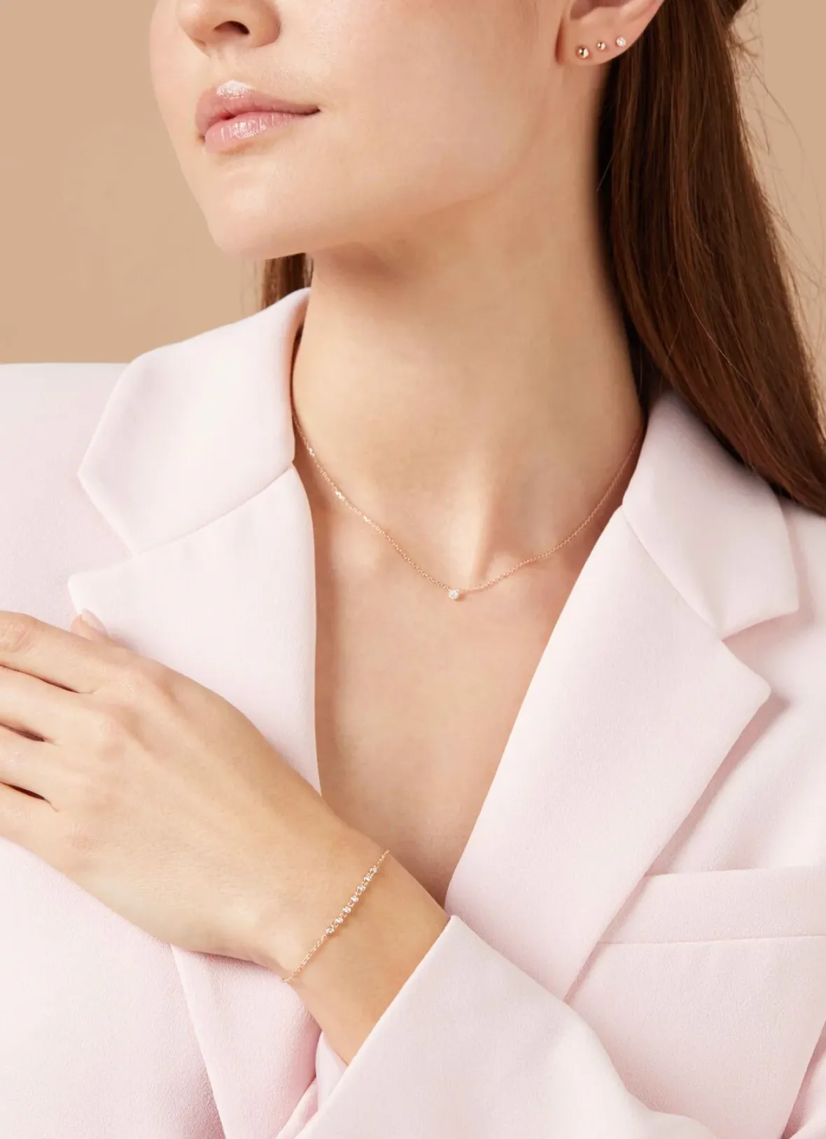 Diamond Point Rosegouden Oorsieraden|Diamanten Oorsieraden<Roségouden oorsieraden, 0.06 ct diamant, Joy