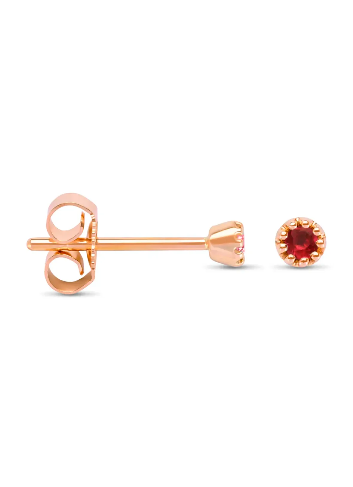 Diamond Point Rosegouden Oorsieraden|Oorsieraden Met Kleurstenen<Roségouden oorsieraden, 0.10 ct robijn, Joy