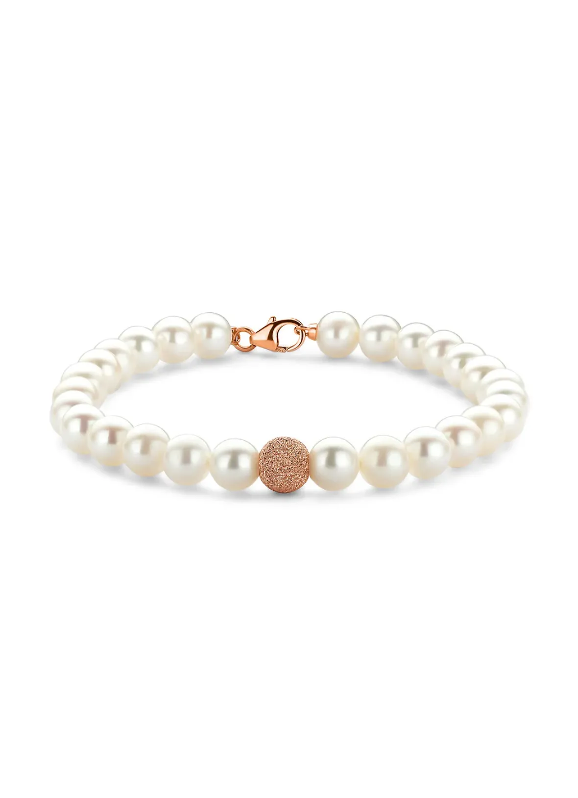 Diamond Point Roségouden Armbanden|Parel Armbanden<Roségouden parelarmband Rivièra