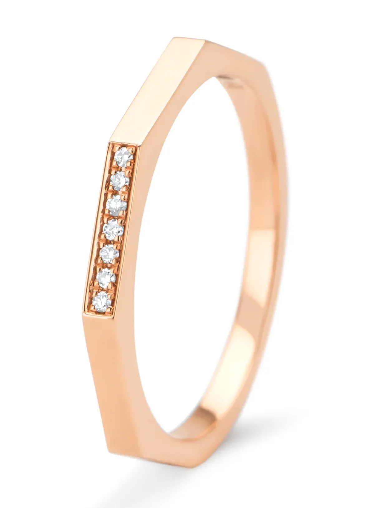 Diamond Point Roségouden Ringen|Diamanten Ringen<Roségouden ring, 0.03 ct diamant, Ensemble