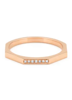 Diamond Point Roségouden Ringen|Diamanten Ringen<Roségouden ring, 0.03 ct diamant, Ensemble