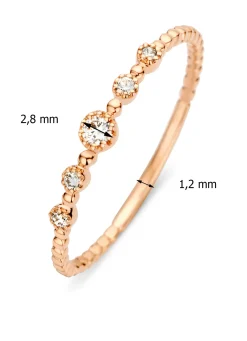 Diamond Point Roségouden Ringen|Diamanten Ringen<Roségouden ring, 0.09 ct diamant, Joy