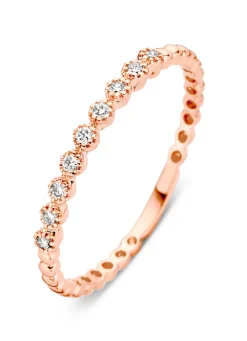 Diamond Point Roségouden Ringen|Diamanten Ringen<Roségouden ring, 0.09 ct diamant, Joy