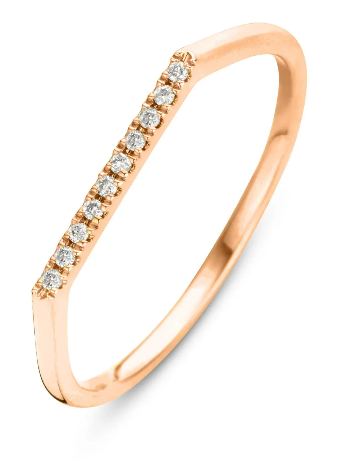 Diamond Point Roségouden Ringen|Diamanten Ringen<Roségouden ring, 0.04 ct diamant, Joy