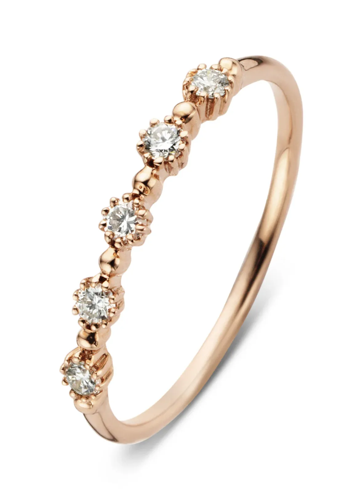 Diamond Point Roségouden Ringen|Diamanten Ringen<Roségouden ring, 0.17 ct diamant, Joy