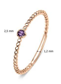 Diamond Point Roségouden Ringen|Ringen Met Kleurstenen<Roségouden ring, 0.04 ct paarse amethist, Joy