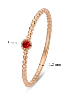 Diamond Point Roségouden Ringen|Ringen Met Kleurstenen<Roségouden ring, 0.05 ct robijn, Joy