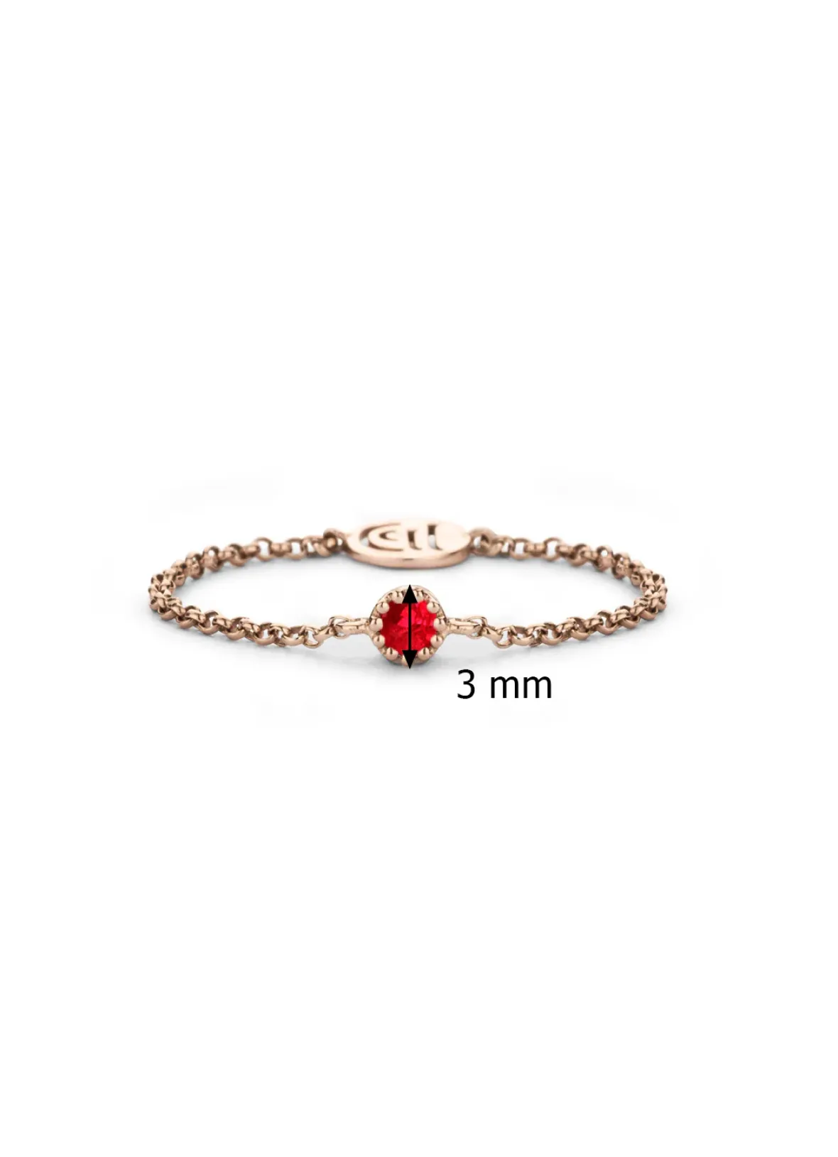 Diamond Point Roségouden Ringen|Ringen Met Kleurstenen<Roségouden ring, 0.05 ct robijn, Joy