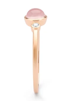 Diamond Point Roségouden Ringen|Ringen Met Kleurstenen<Roségouden ring, 0.54 ct rozenkwarts, Little Drops