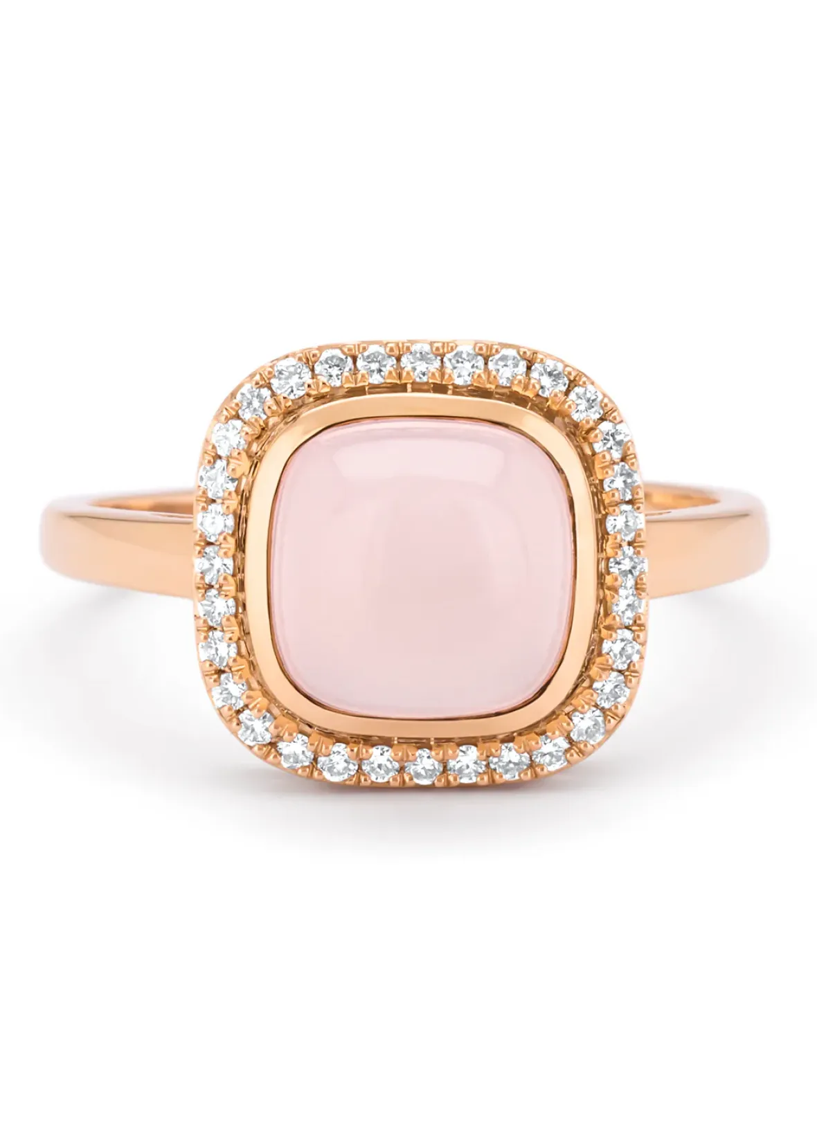Diamond Point Roségouden Ringen|Ringen Met Kleurstenen<Roségouden ring, 2.36 ct rozenkwarts, Little Drops
