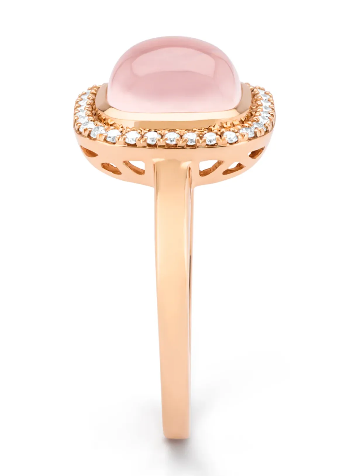 Diamond Point Roségouden Ringen|Ringen Met Kleurstenen<Roségouden ring, 2.36 ct rozenkwarts, Little Drops