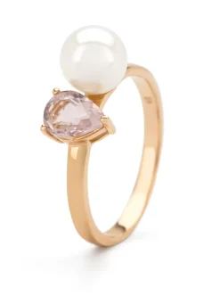 Diamond Point Roségouden Ringen|Ringen Met Parels<Roségouden ring, 0.72 ct rozenkwarts, Rivièra