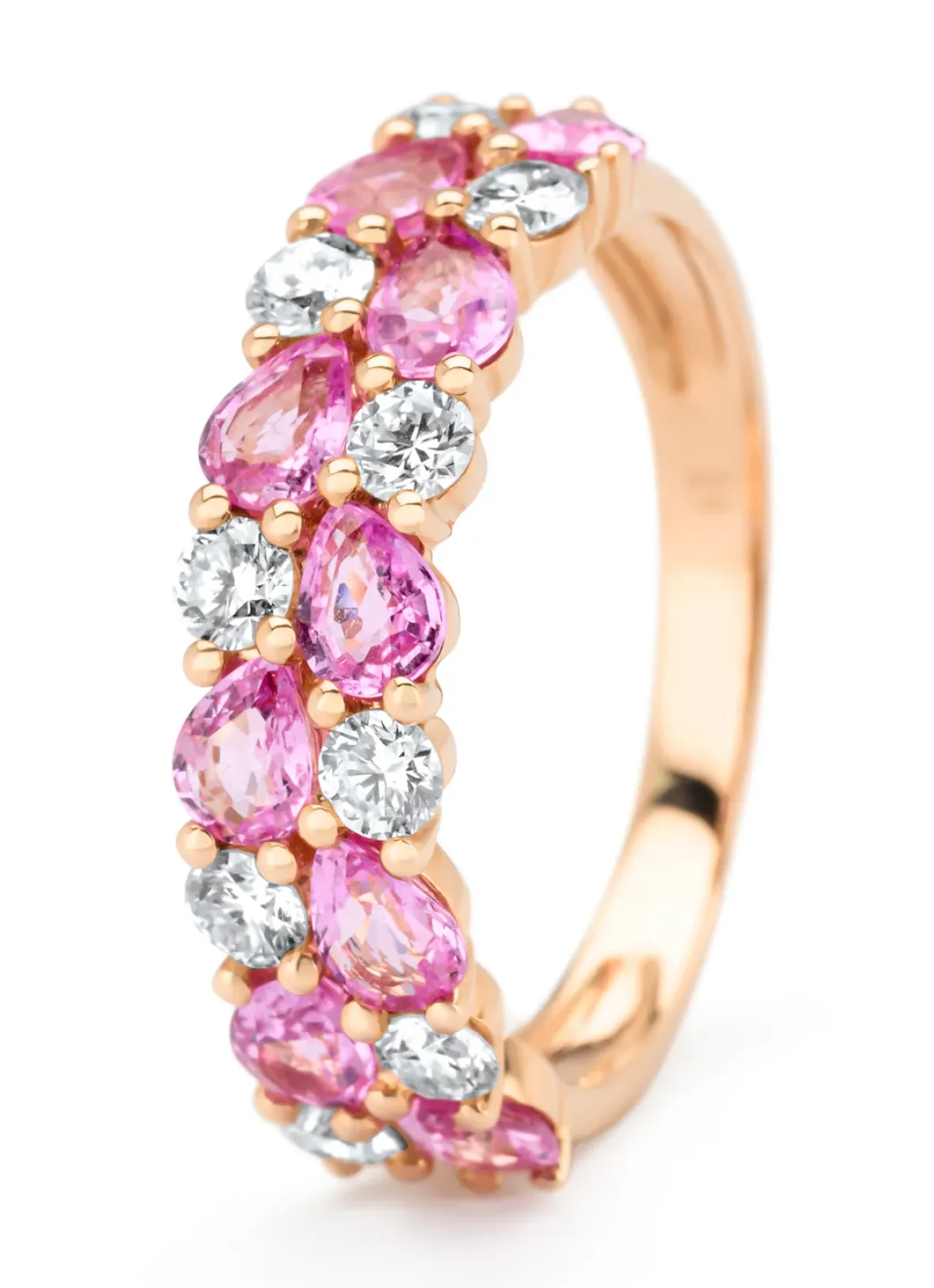 Diamond Point Roségouden Ringen|Ringen Met Kleurstenen<Roségouden ring, 1.65 ct roze saffier, Eden
