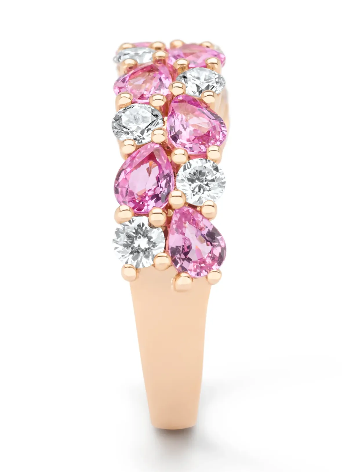 Diamond Point Roségouden Ringen|Ringen Met Kleurstenen<Roségouden ring, 1.65 ct roze saffier, Eden