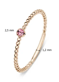 Diamond Point Roségouden Ringen|Ringen Met Kleurstenen<Roségouden ring, 0.04 ct toermalijn, Joy