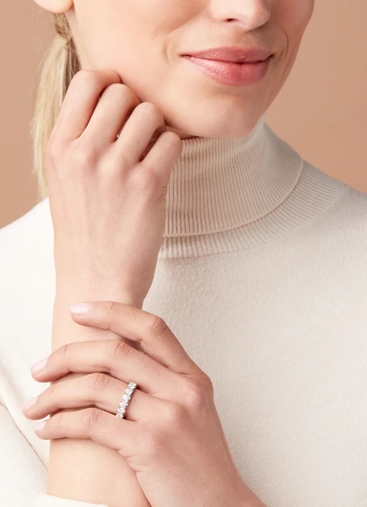 Diamond Point Alliance|Groeibriljant Ringen<Witgouden alliance ring, 1.12 ct diamant, Groeibriljant