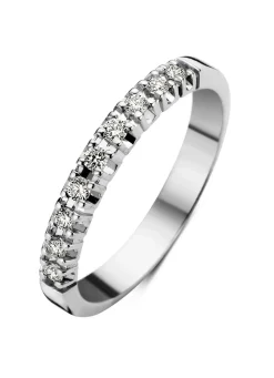 Diamond Point Alliance|Groeibriljant Ringen<Witgouden alliance ring, 0.18 ct diamant, Groeibriljant