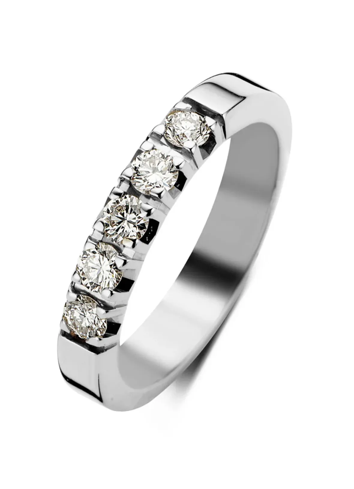 Diamond Point Alliance|Groeibriljant Ringen<Witgouden alliance ring, 1.00 ct diamant, Groeibriljant