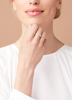 Diamond Point Alliance|Groeibriljant Ringen<Witgouden alliance ring, 0.16 ct diamant, Groeibriljant