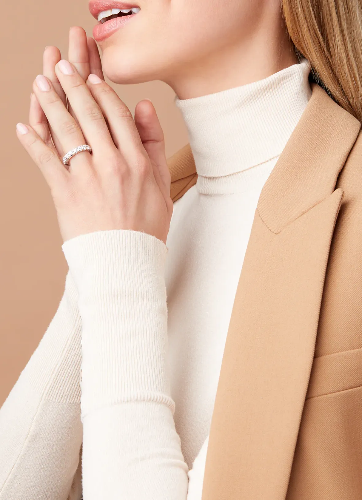 Diamond Point Alliance|Groeibriljant Ringen<Witgouden alliance ring, 1.17 ct diamant, Groeibriljant