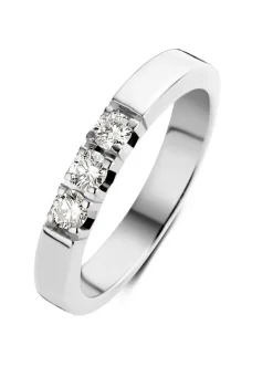 Diamond Point Alliance|Groeibriljant Ringen<Witgouden alliance ring, 0.39 ct diamant, Groeibriljant