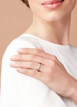 Diamond Point Alliance|Groeibriljant Ringen<Witgouden alliance ring, 0.39 ct diamant, Groeibriljant