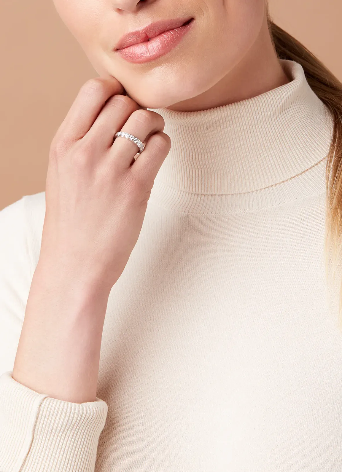 Diamond Point Alliance|Groeibriljant Ringen<Witgouden alliance ring, 0.63 ct diamant, Groeibriljant